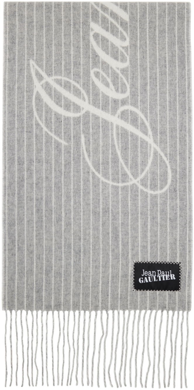 Шал Jean Paul Gaultier Striped Scarf Сиво | 24/30-U-EC038P-C551-0201, 0
