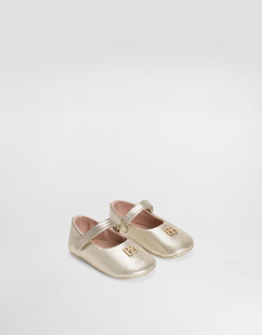 Кецове и обувки Dolce & Gabbana Dolce & Gabbana Laminated Nappa Leather Newborn Ballet Flats Металик | DK0161AJ13380988, 1