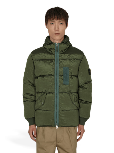 Пухо яке Stone Island Nylon Metal Hooded Down Jacket Зелено | 771543619-V0058