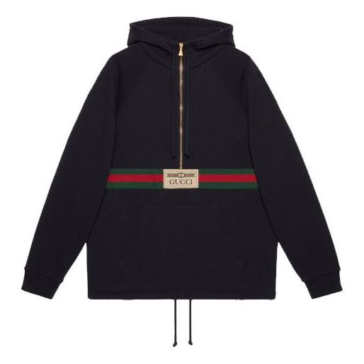 Суитчър Gucci Vintage Logo Web Sweatshirt Синьо | 644656-XJC3W-4440