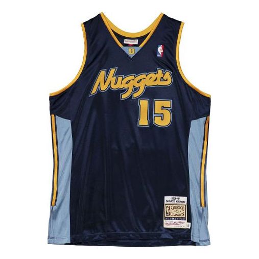 Фланелка Mitchell & Ness Carmelo Anthony Denver Nuggets  Basketball Jersey Синьо | AJY4GS20031-DNUNAVY06CAN, 0