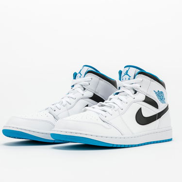 Кецове и обувки Jordan Air Jordan 1 Mid "Laser Blue" Бяло | 554724-141, 1