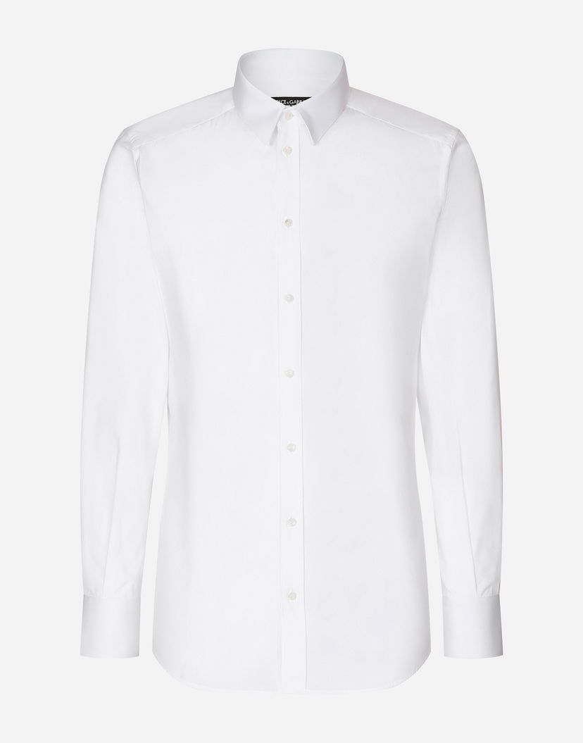 Риза Dolce & Gabbana Martini Cotton Shirt Бяло | G5EJ1TFU5U8W0800
