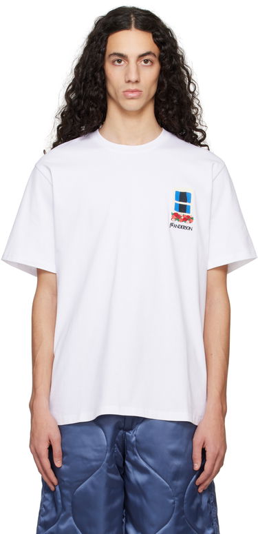 Тениска JW Anderson JW Anderson Window Embroidered T-Shirt Бяло | JT0277-PG1510, 0
