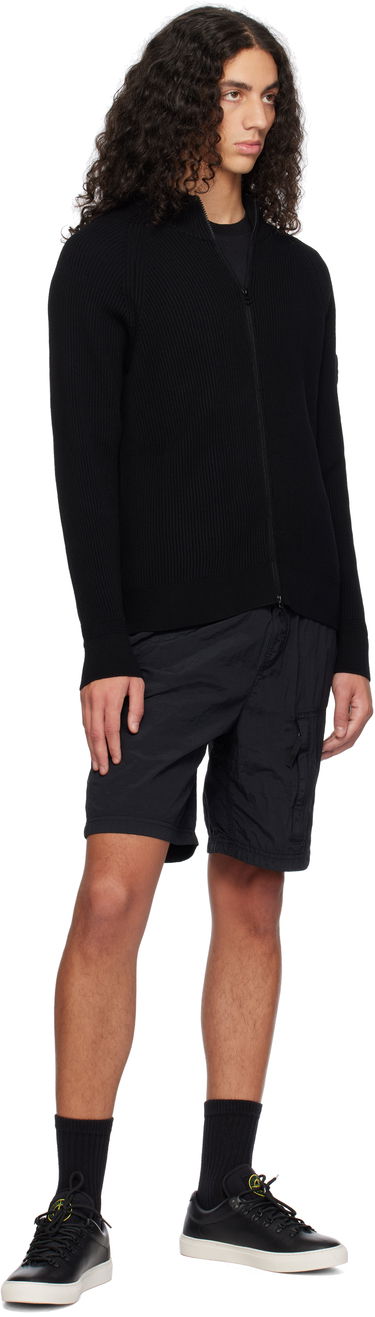 Пуловер Stone Island Full Rib RWS Wool Zip-Up Jacket Черно | 8115519C2, 4
