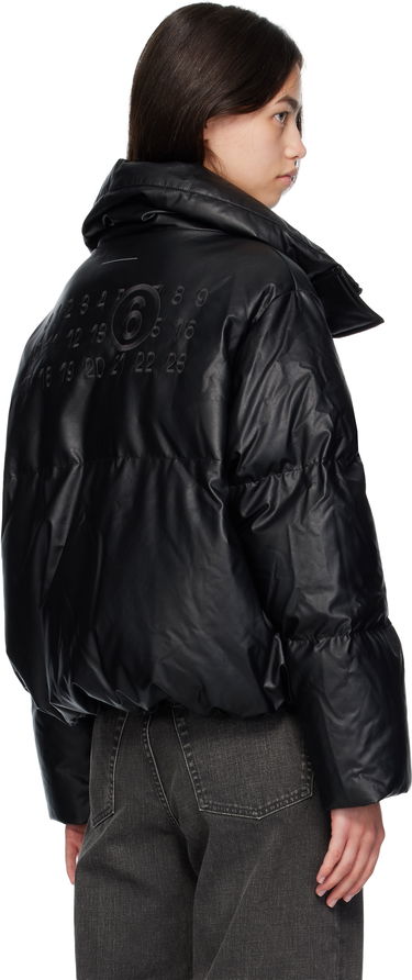 Пухо яке Maison Margiela MM6 Maison Margiela Faux-Leather Zip Down Jacket Черно | S52AM0338 S53057, 2