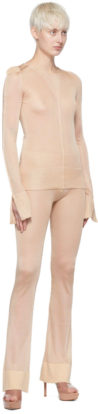 Пуловер Jean Paul Gaultier Jean Paul Gaultier Viscose Fitted Sweater Бежово | 22/05-F-TO015, 3