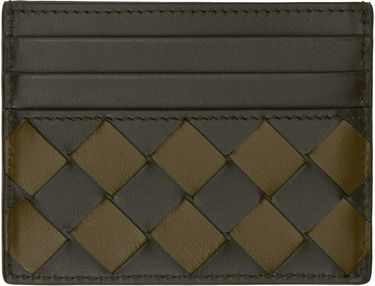 Портфейл Bottega Veneta Intrecciato Leather Card Holder Зелено | 795612 V4SQ2 3512, 1