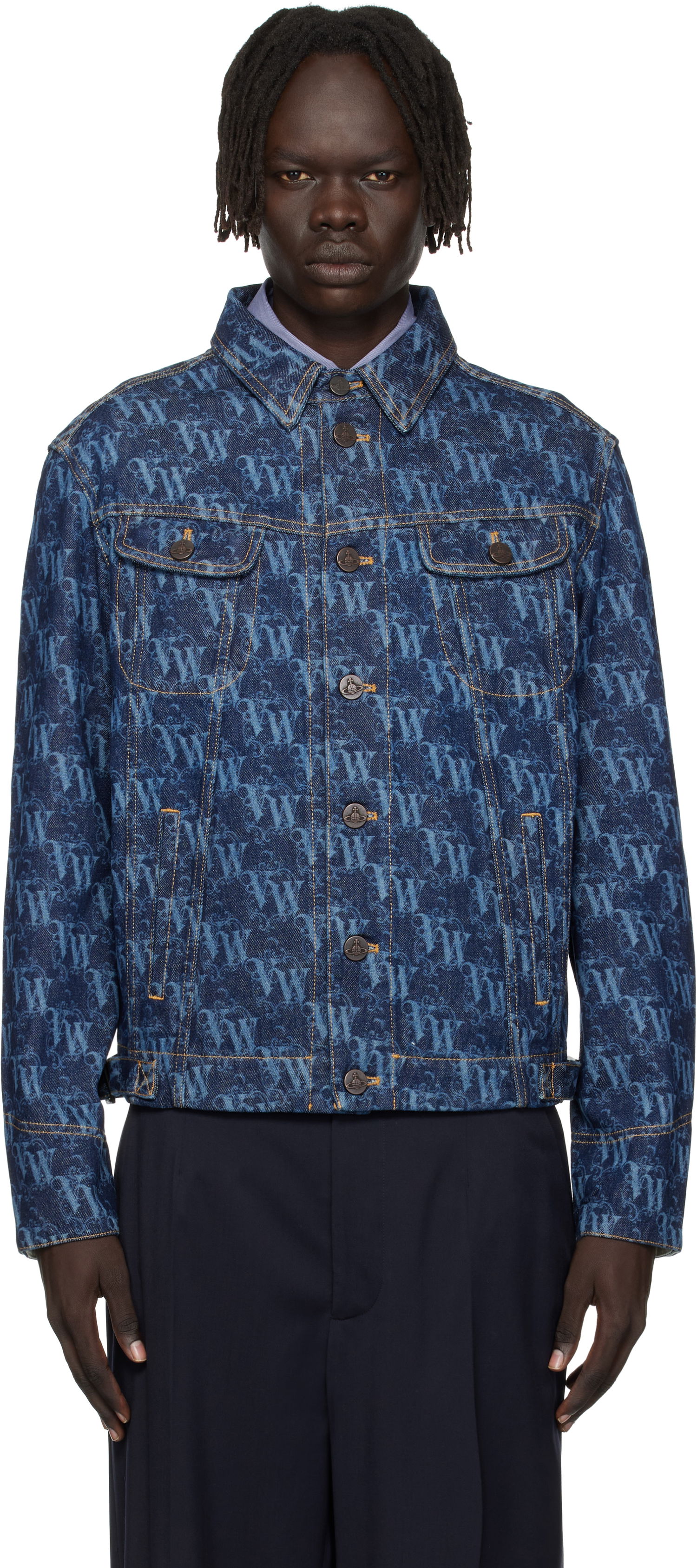Яке Vivienne Westwood Vivienne Westwood Stormrider Denim Jacket Синьо | 2801000K-W014I-, 0