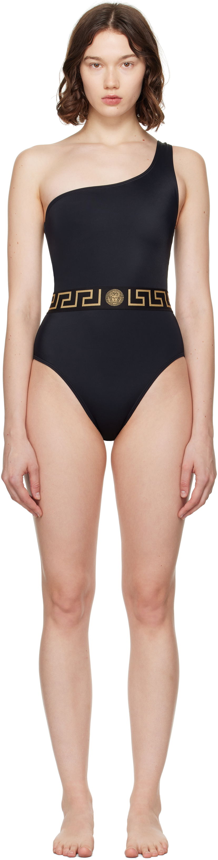 Бански Versace Greca Border One-Piece Swimsuit Черно | 1020488_1A11119