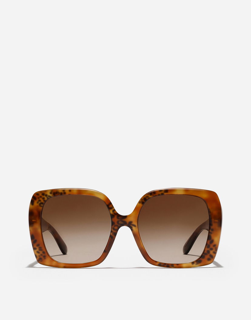 Слънчеви очила Dolce & Gabbana Dg Allure Leopard Print Acetate Square Framed Gradient Lens Sunglasses Кафяво | VG4475VP0139V000