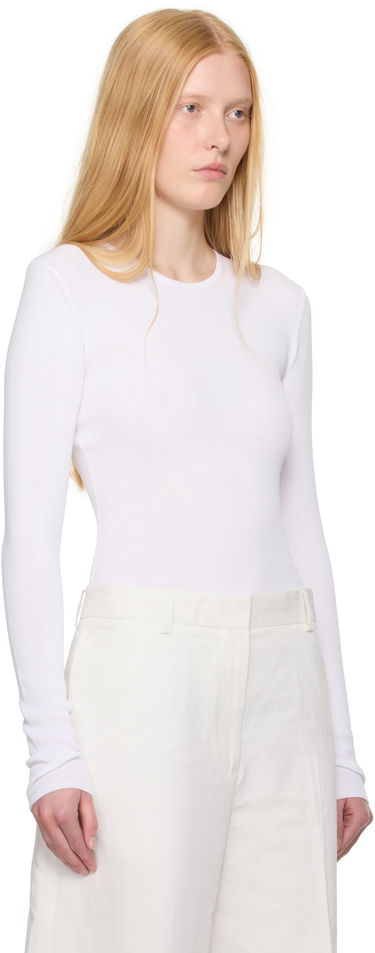 Тениска TOTEME TOTEME Compact Cotton T-Shirt Бяло | 252-WRT0491-YA0172, 1