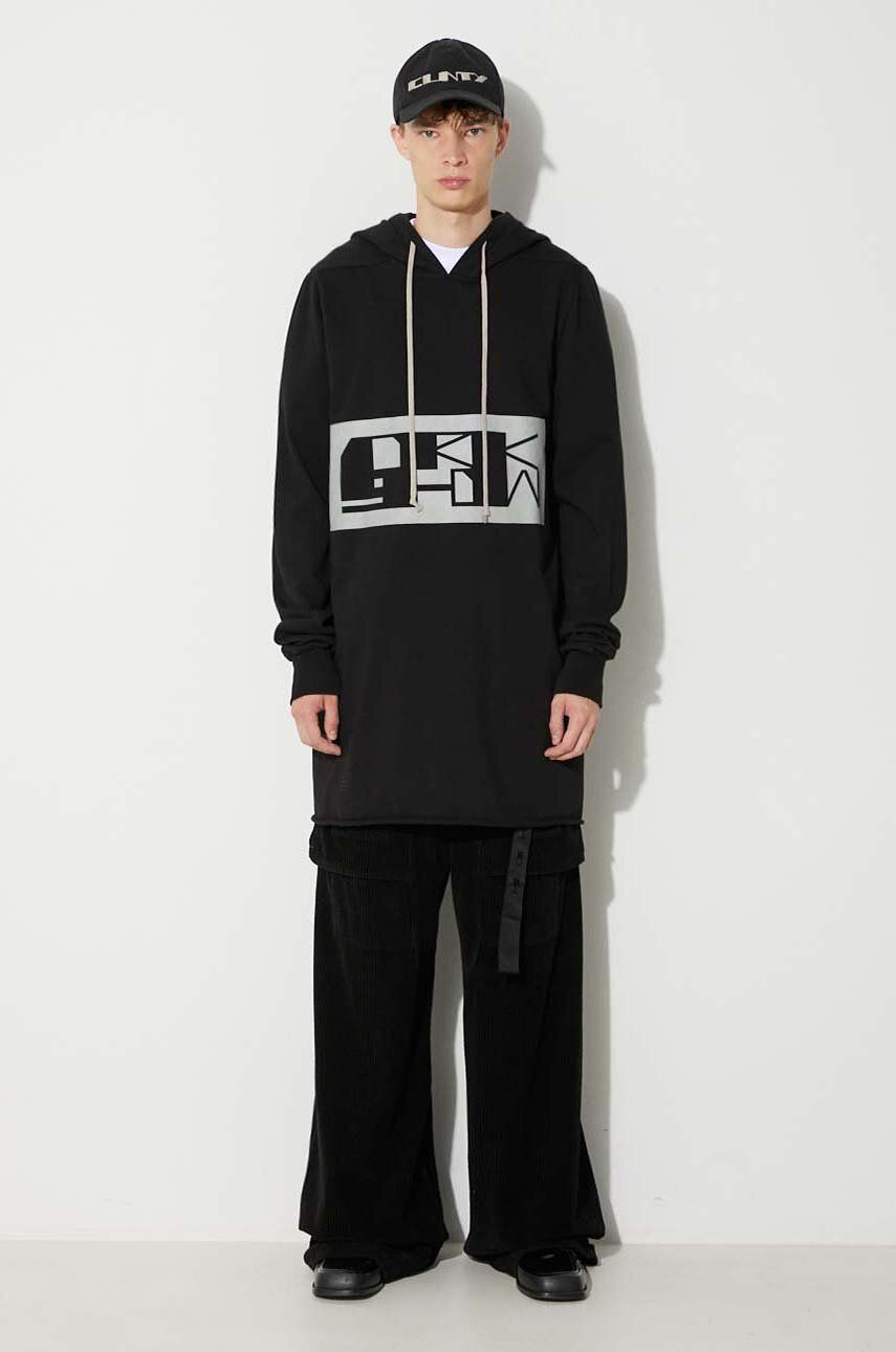 Суитчър Rick Owens Printed Hoodie Черно | DU02C5285.RIGEP2, 1