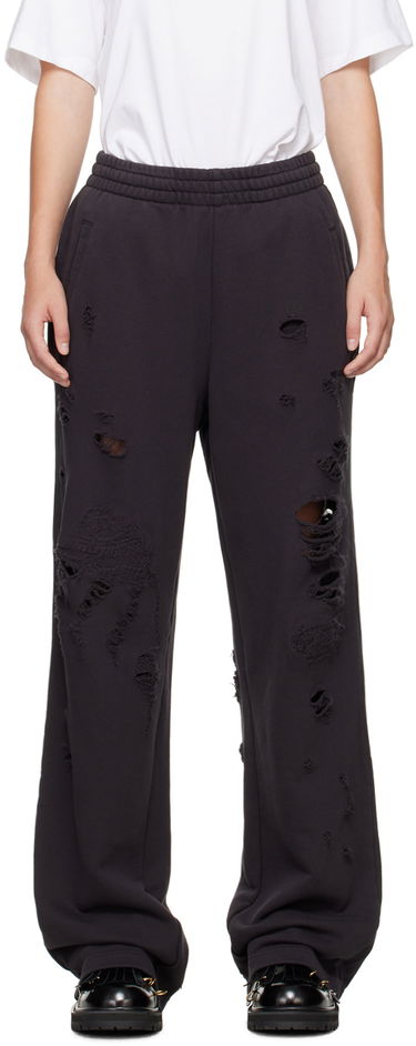 Спортни панталони We11done We11done Distressed Sweatpants Черно | WD-TA2-24-728-U-BK, 0