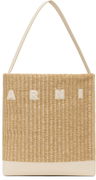 Marni Museo Medium Raffia-Effect Tote
