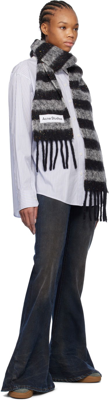 Шал Acne Studios Acne Studios Striped Scarf with Fringed Ends Многоцветен | CA0358-, 1