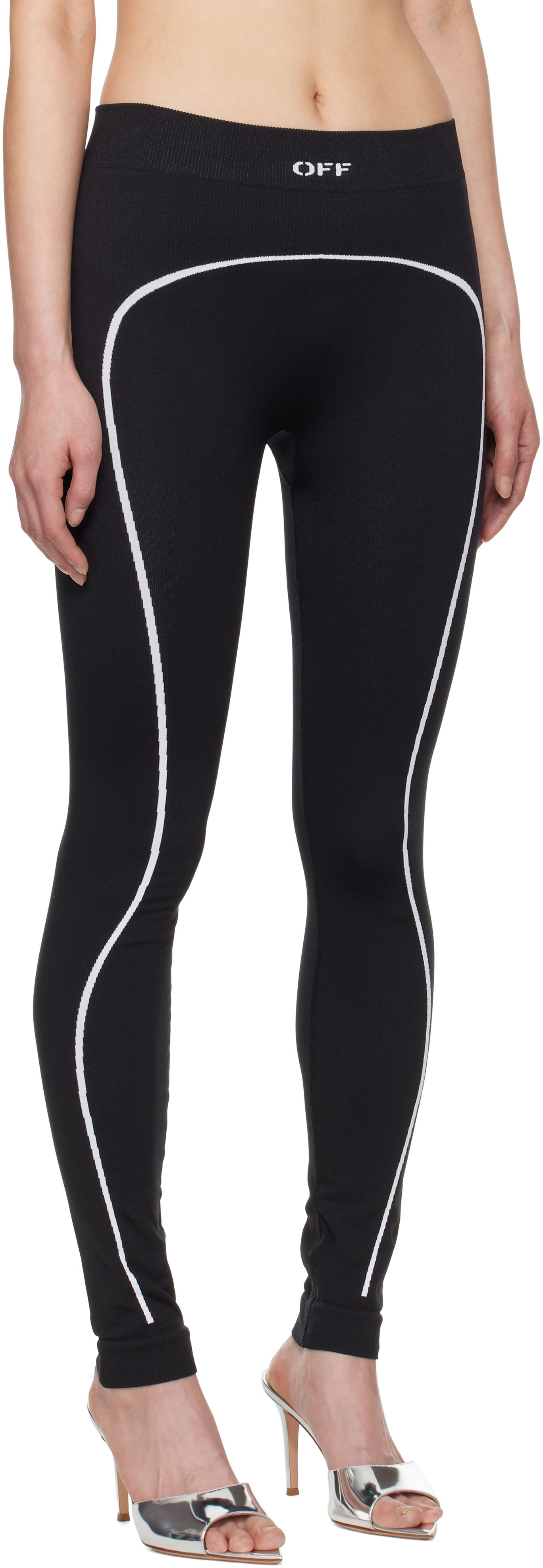 Клинове Off-White Stamp Seamless Sport Leggings Черно | OWVV015C99KNI0021001, 1