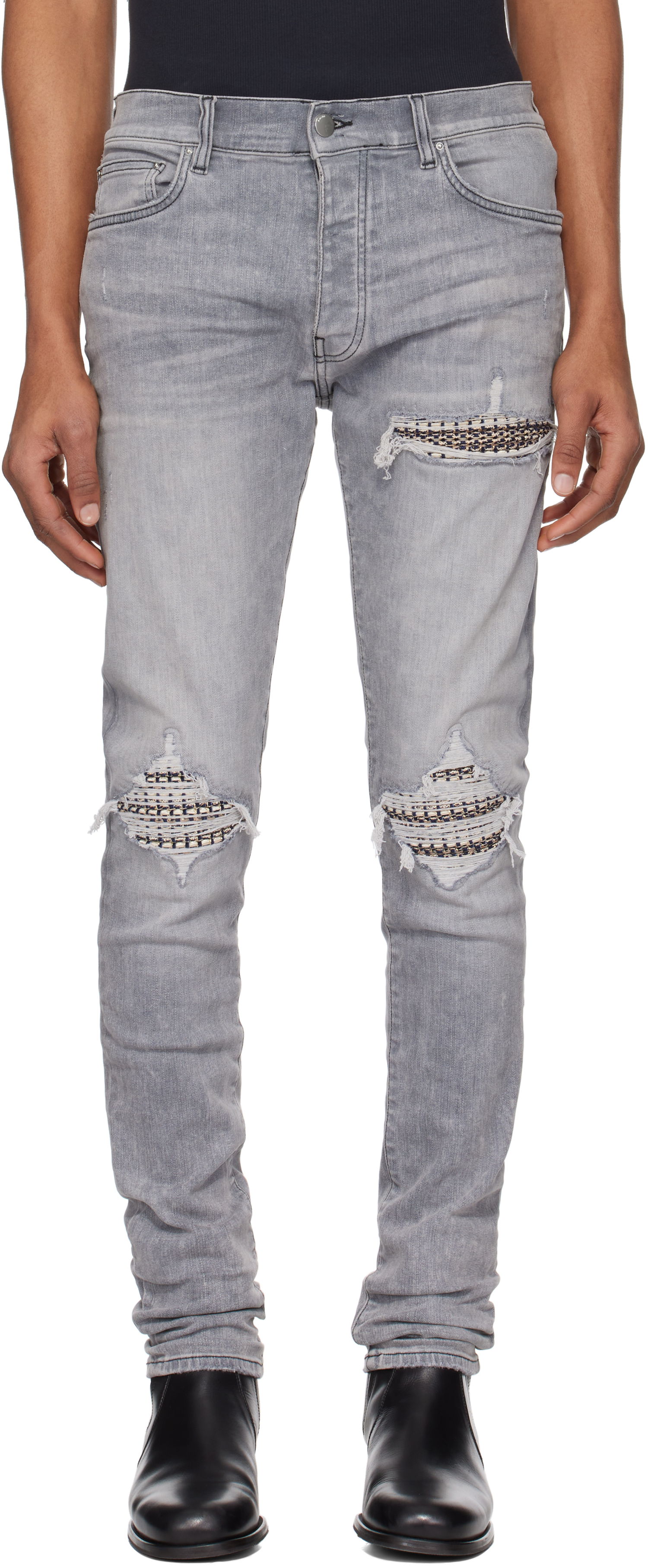 Дънки AMIRI AMIRI Boucle MX1 Jeans Сиво | AMDNSY1119, 0