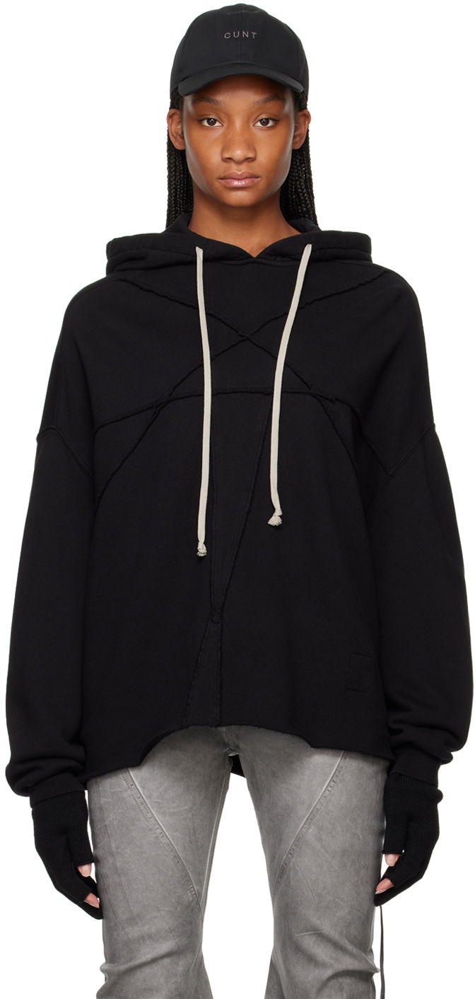 Суитчър Rick Owens Crater Hoodie Черно | DS02D2221 FET1