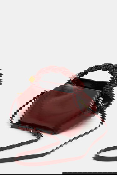 Дамска чанта GANNI GANNI Bou Bag Small Patent Бургунди | A6499, 2