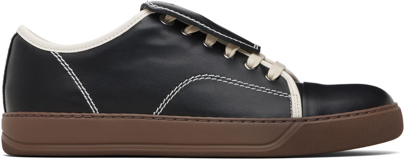 Кецове и обувки LANVIN DBB1 Leather Tongue Sneakers Черно | FM-SKDBB2-NAPA-H25