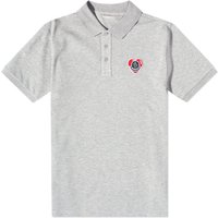 Поло тениска Moncler Heart Logo Polo Shirt Сиво | 8A000-84556-10-984, 1