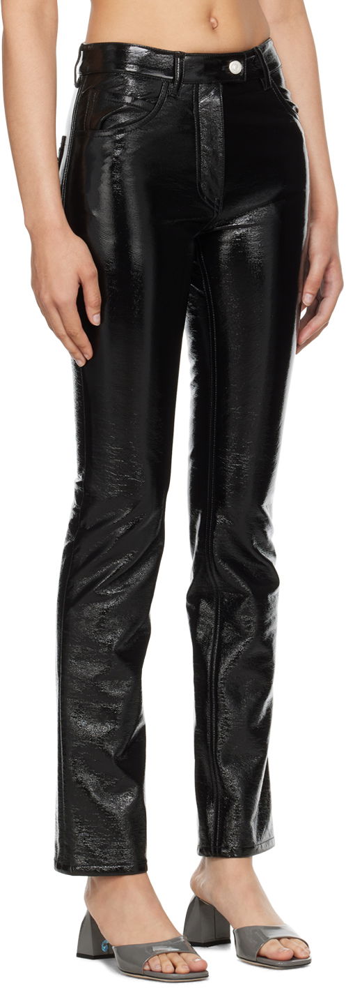 Дънки Courrèges Courrèges 5-Pocket Patent Leather Trousers Черно | PERCPA013VY0014, 1