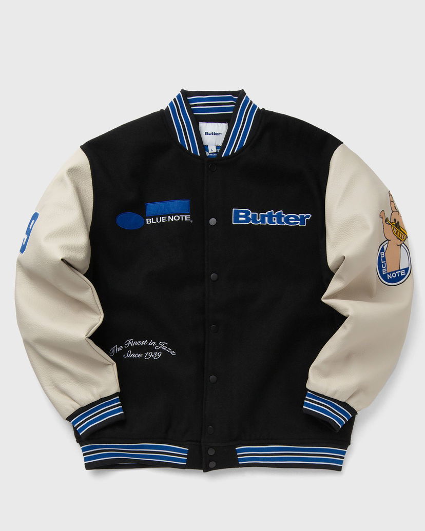 Яке бомбър Butter Goods Blue Note Varsity Jacket Черно | P17451