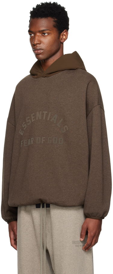 Суитчър Fear of God Core Collection Nylon Fleece Hoodie Heather Wood/Wood Кафяво | 202SU244312F, 3
