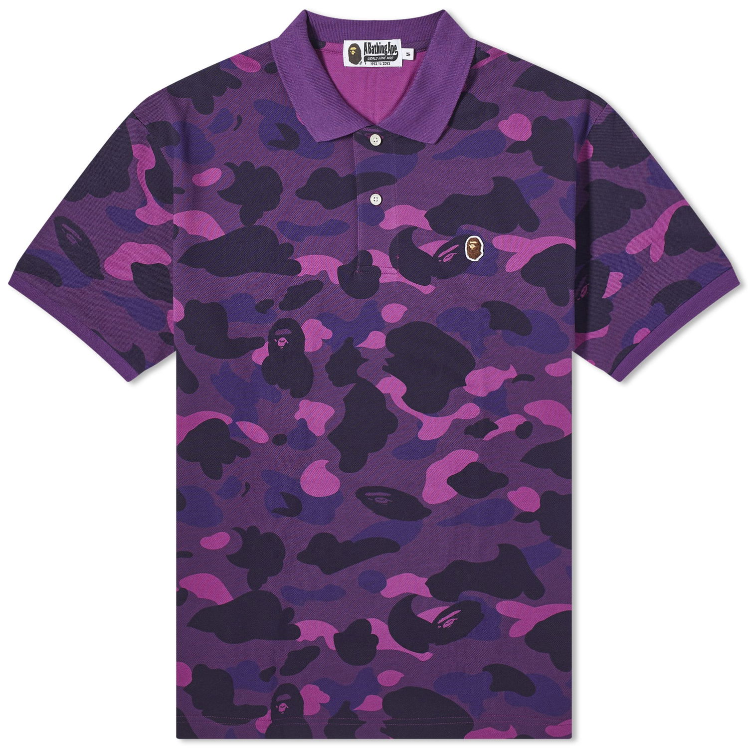 Поло тениска BAPE Color Camo Ape Head One Point Polo Лилаво | 001POJ801001M-PUR, 0