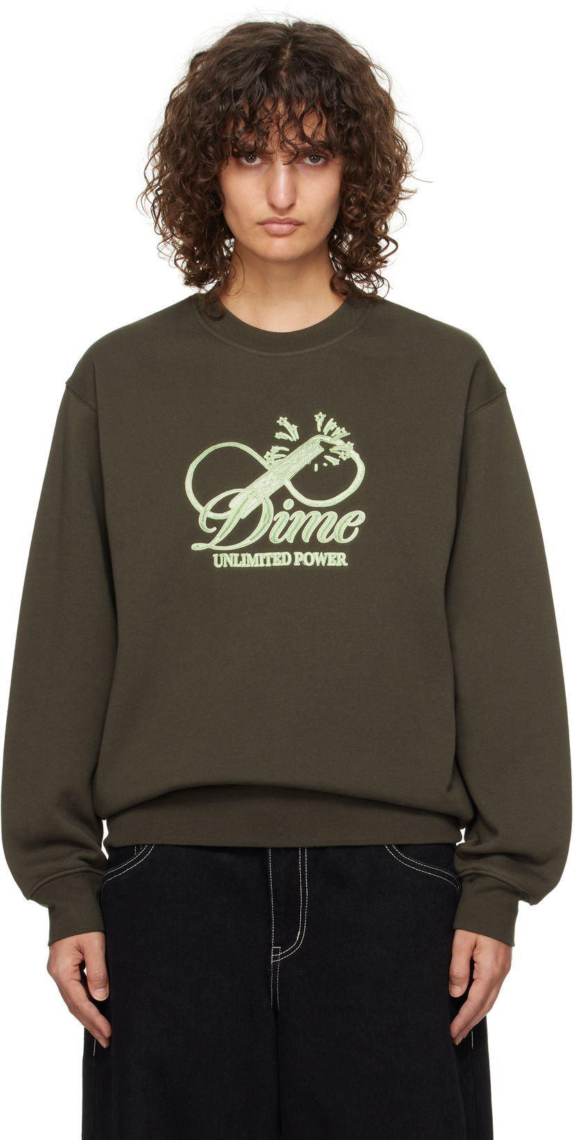 Суитчър Dime Power Sweatshirt Зелено | DIMEFA2424BLK