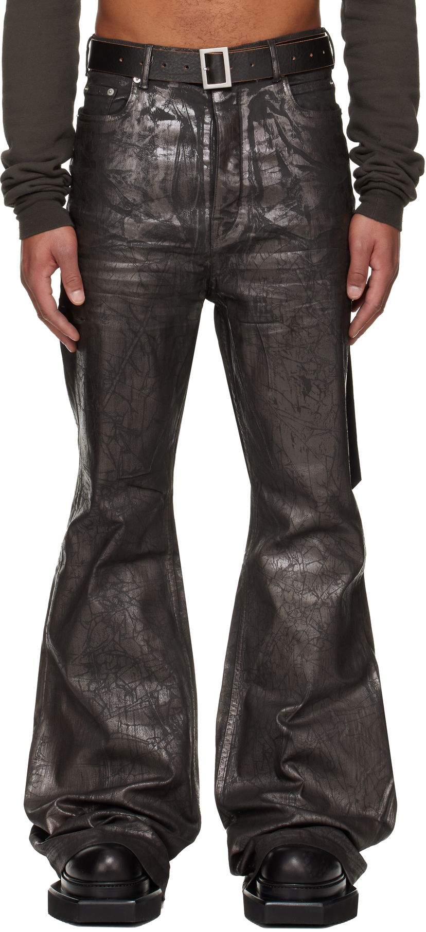 Дънки Rick Owens Rick Owens DRKSHDW Concordians Bolan Bootcut Jeans Металик | DU02E7365 SBZMC