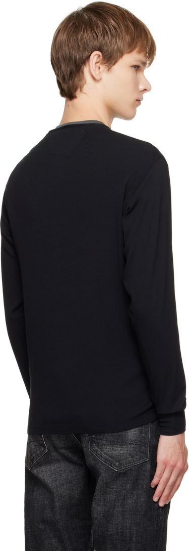 Пуловер Tom Ford TOM FORD Stretch Rib Henley Черно | JHL019-JMC067, 2
