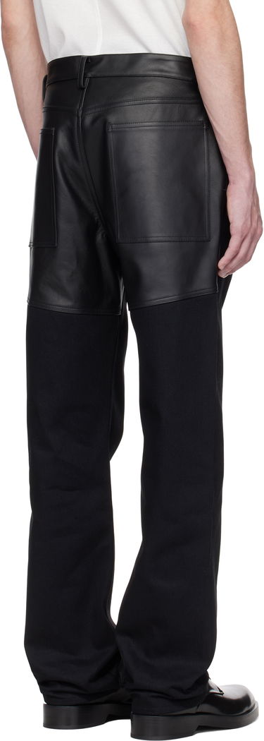 Карго панталони Jil Sander Jil Sander Leather Jeans Черно | J22KA0267_J46655, 2