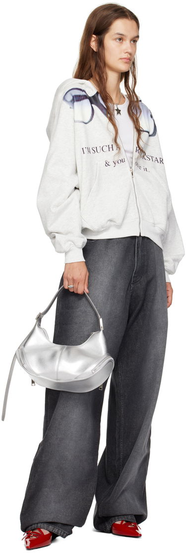 Чанта през рамо OSOI Metallic Leather Shoulder Bag Металик | 24FWB03013011, 3