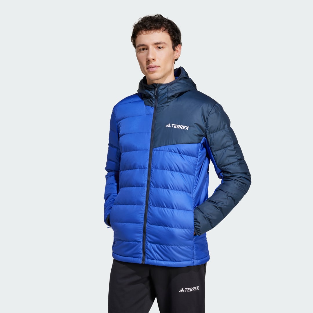 Пухо яке adidas Performance Terrex Multi Light Down Hooded Jacket Синьо | JD8395, 0