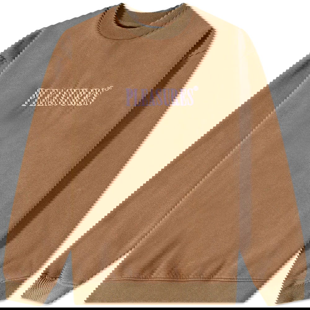 Суитчър Pleasures Sour Washed Crew Sweat Кафяво | P22SU029-BRW, 0