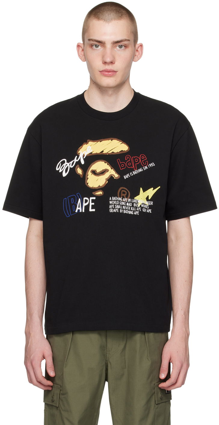 Тениска BAPE Relaxed-Fit T-Shirt Черно | 001TEK301326M