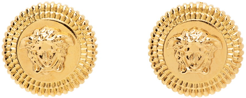 Обеци Versace Medusa Earrings Бежово | 1005333_1A00620, 0