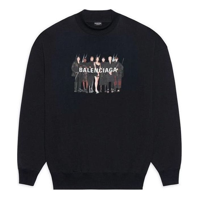Пуловер Balenciaga Crewneck Sweatshirt Черно | 652981TIVA21000, 0