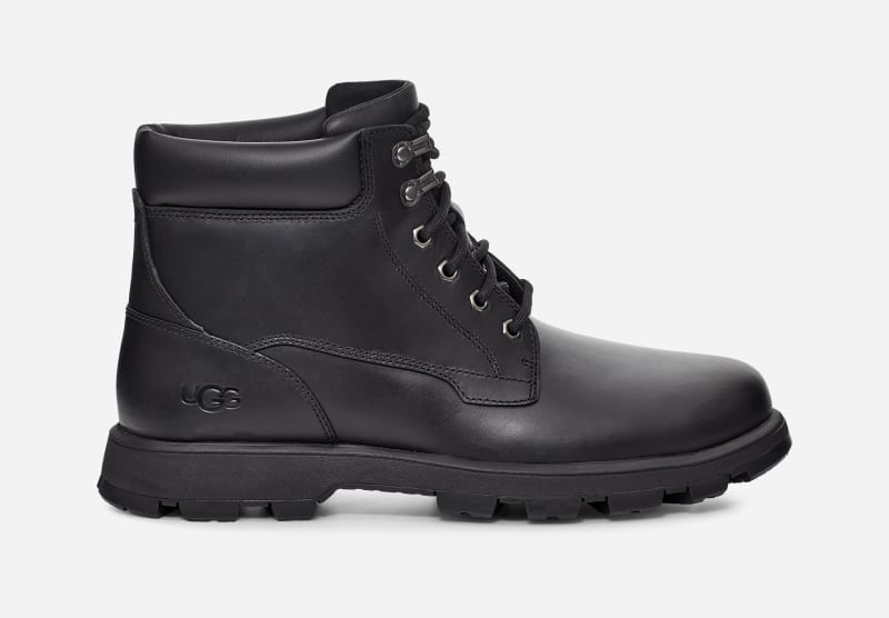 Облекло UGG ® Stenton Boot for Men in Black, Size 9, Leather Оранжево
 | 1120990-BLLE, 0