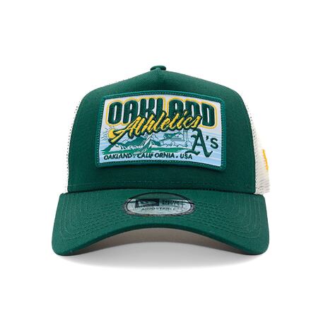 Шапка с козирка New Era Oakland Athletics MLB Patch 9FORTY Trucker Hat One Size (56-59 cm) Зелено | 60595258, 1