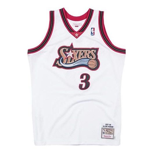 Фланелка Mitchell & Ness Mitchell & Ness 76ers Basketball Jersey Бяло | AJY4CP19162-P76WHIT97AIV, 0