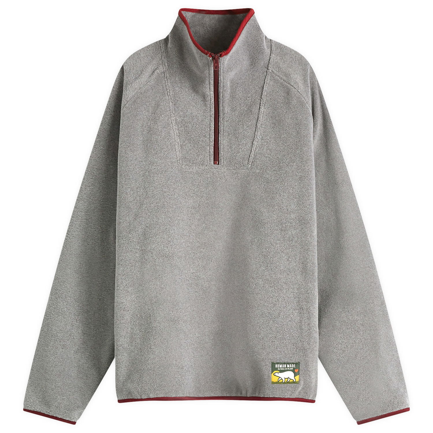 Суитчър Human Made Fleece Half-Zip Shirt Сиво | HM28CS019-GY, 0