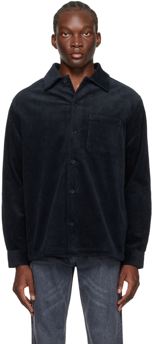Риза Samsoe Samsoe Samsøe Samsøe Damon Corduroy Shirt Тъмно синьо | M23300049, 0