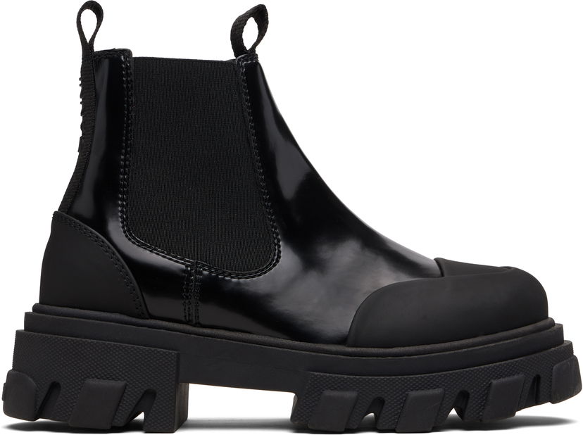 Кецове и обувки GANNI Cleated Low Chelsea Boots Черно | S3242