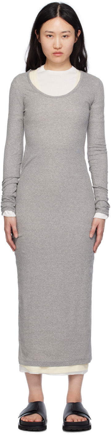 Pокля Jil Sander Layered Maxi Dress Сиво | J40FV0103_JTN357, 0