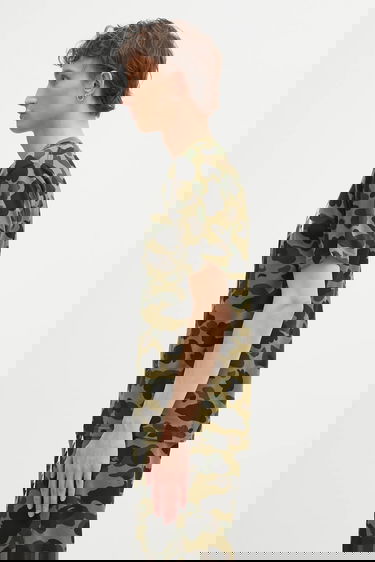 Тениска BAPE A Bathing Ape Camo College T-shirt Зелено | 001CSL301010M, 1