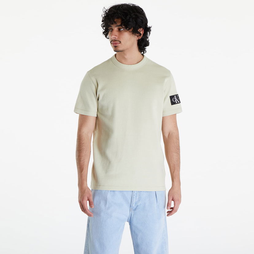 Тениска CALVIN KLEIN Cotton Waffle T-Shirt Green Haze Зелено | J30J323489 LFU