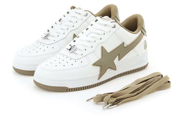 Кецове и обувки BAPE Bape Sta OS #2 White/Beige Бяло | 1K20-191-314-BEI, 5